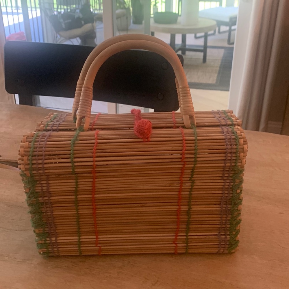 ZARA wood sticks bag